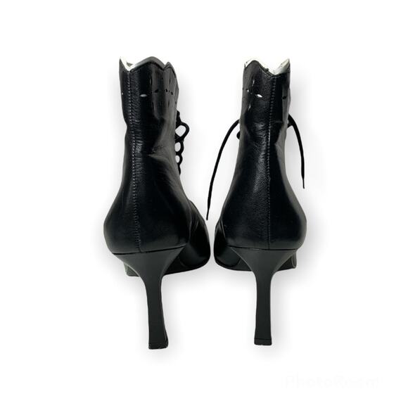 Carlos by Carlos Santana Women’s Black and White Elan Booties-9M - Picture 5 of 8